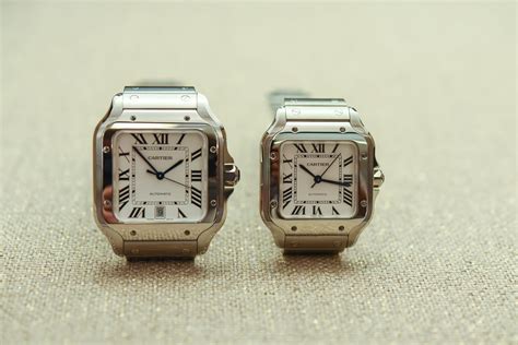 cartier santos large vs medium|cartier santos size guide.